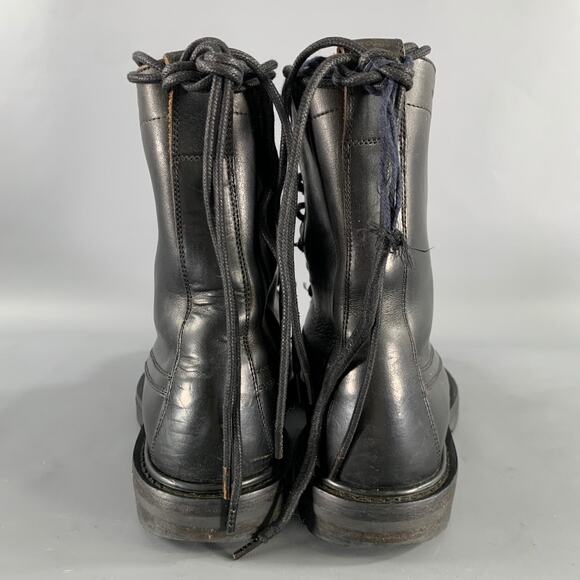 BURBERRY Size 8 Black Leather Lace Up Boots main image 9